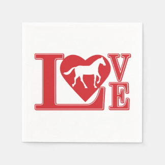 Liebe Pferde Serviette
