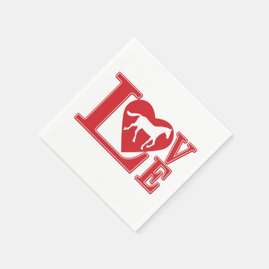 Liebe Pferde Serviette (Ecke)