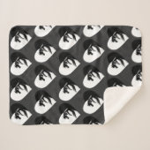 Liebe Pferde und Herz Logo Grafik Kunst Sherpadecke (Vorderseite (Horizontal))