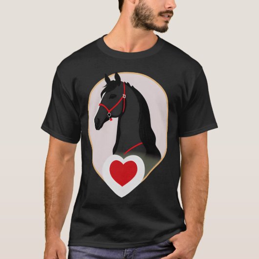 Liebe Pferde Vintag T-Shirt (Vorderseite)