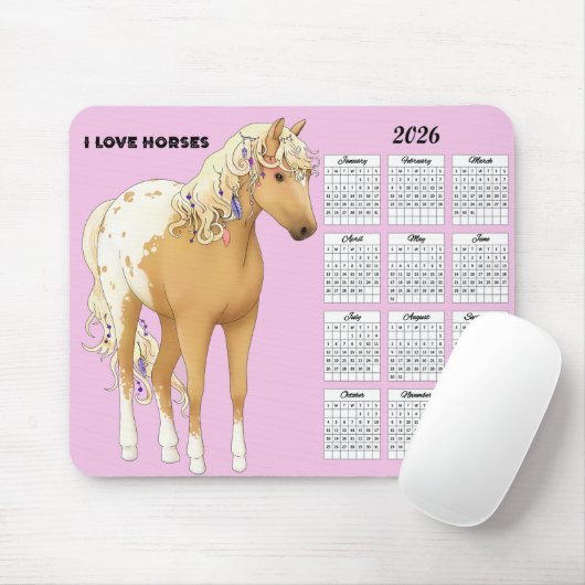 Liebe - Pferdekalender 2026 Mousepad (Mit Mouse)
