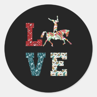 Liebe Pferdereiten Reiten Reitgeschenk Runder Aufkleber