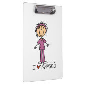 Liebe-pflegenklemmbrett des Strichmännchen-I Klemmbrett (Rechts)