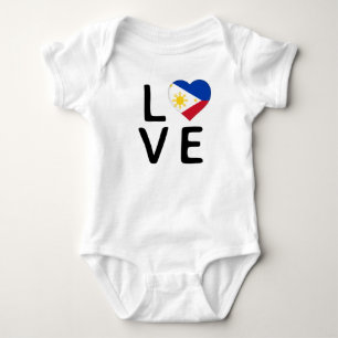 Liebe - philippinische Flagge Baby Strampler