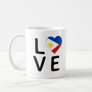 Liebe - philippinische Flagge Kaffeetasse