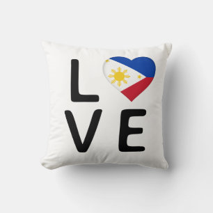 Liebe - philippinische Flagge Kissen