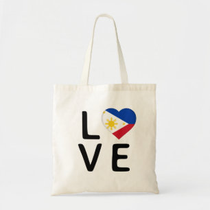 Liebe - philippinische Flagge Tragetasche