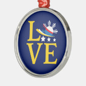 Liebe - Philippinische Flagge Typografie Kunst Ornament Aus Metall (Links)