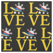Liebe - Philippinische Flagge Typografie Kunst Stoff (Muster)