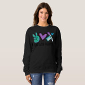 Liebe Phlebotomie Vene Phlebotomist Leopard Sweatshirt (Vorne ganz)