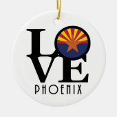 LIEBE Phoenix Arizona Keramik Ornament (Vorne)