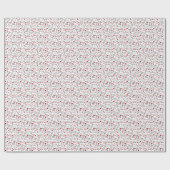 Liebe-Phrasen, Doodle-Herzen, Valentinmuster. Geschenkpapier (Flach)