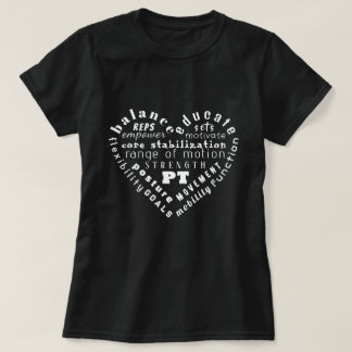 Liebe Physiotherapie Herz-Wort-Art T-Shirt