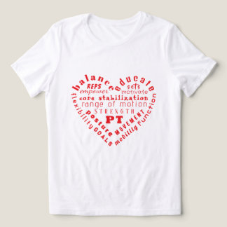 Liebe Physiotherapie Herz-Wort-Art T-Shirt Tri-Blend Shirt