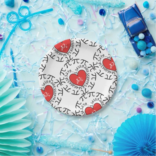 Liebe Pi 3.14 Papierplatte Pappteller (Party)