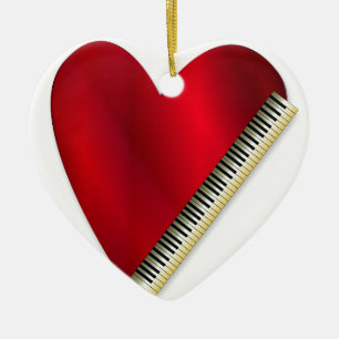 Liebe Piano Keramik Ornament