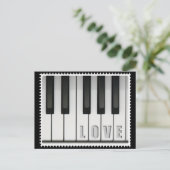 Liebe Piano Postkarte (Stehend Vorderseite)