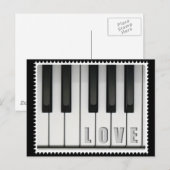 Liebe Piano Postkarte (Vorne/Hinten)