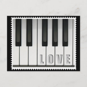 Liebe Piano Postkarte