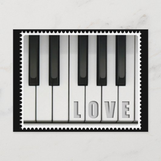 Liebe Piano Postkarte (Vorderseite)