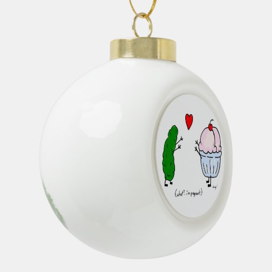 Liebe Pickle Ice Ball Keramik Kugel-Ornament (Links)