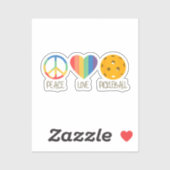 Liebe Pickleball Aufkleber (Blatt)