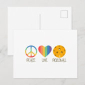 Liebe Pickleball Feiertagspostkarte (Vorne/Hinten)