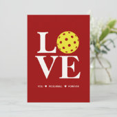 "LIEBE, Pickleball, Forever" Rote Karte (Stehend Vorderseite)