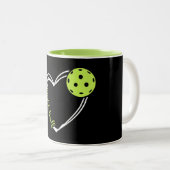 Liebe Pickleball Frauen Zweifarbige Tasse (VorderseiteRechts)
