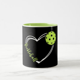 Liebe Pickleball Frauen Zweifarbige Tasse