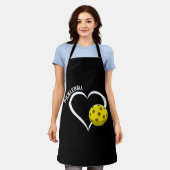 Liebe Pickleball Fun Gift Schürze (Getragen)