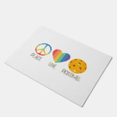 Liebe Pickleball Fußmatte (Schrägansicht)