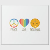Liebe Pickleball Geschenkpapier (Flach)