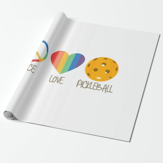 Liebe Pickleball Geschenkpapier (Ungerollt)