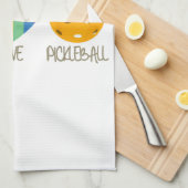 Liebe Pickleball Geschirrtuch (Viertel Falte)