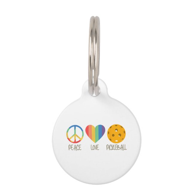 Liebe Pickleball Haustiermarke (Vorderseite)