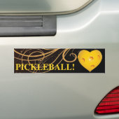 Liebe Pickleball! Herz-Autoaufkleber mit Strudel Autoaufkleber (Auf Auto)