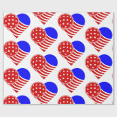 Liebe-Pickleball-Herz Geschenkpapier (Flach)