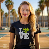 Liebe Pickleball Herz T-Shirt