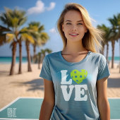 Liebe Pickleball Herz T-Shirt