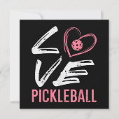Liebe Pickleball Herzstück Pickle Ball Girl Einladung (Vorderseite)