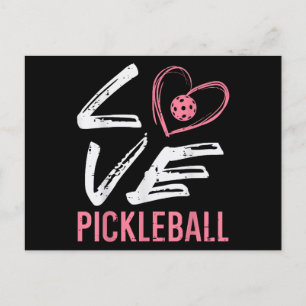Liebe Pickleball Herzstück Pickle Ball Girl Feiertagspostkarte