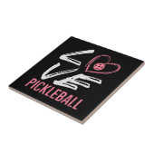 Liebe Pickleball Herzstück Pickle Ball Girl Fliese (Seite)