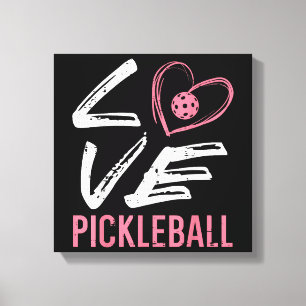 Liebe Pickleball Herzstück Pickle Ball Girl Leinwanddruck