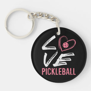 Liebe Pickleball Herzstück Pickle Ball Girl Schlüsselanhänger