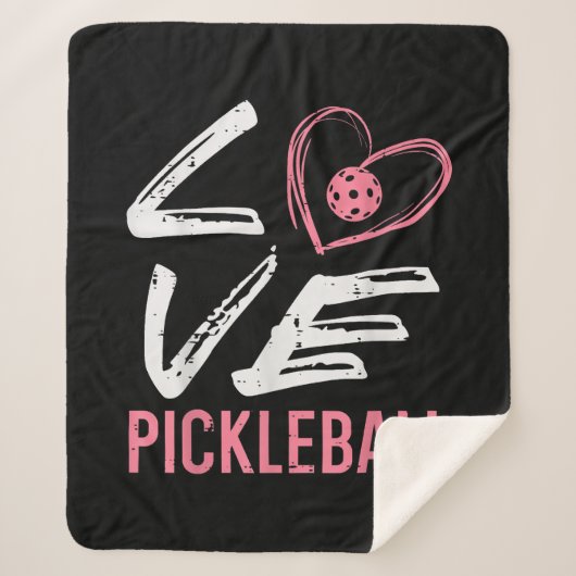 Liebe Pickleball Herzstück Pickle Ball Girl Sherpadecke (Vorderseite)