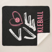 Liebe Pickleball Herzstück Pickle Ball Girl Sherpadecke (Vorderseite (Horizontal))