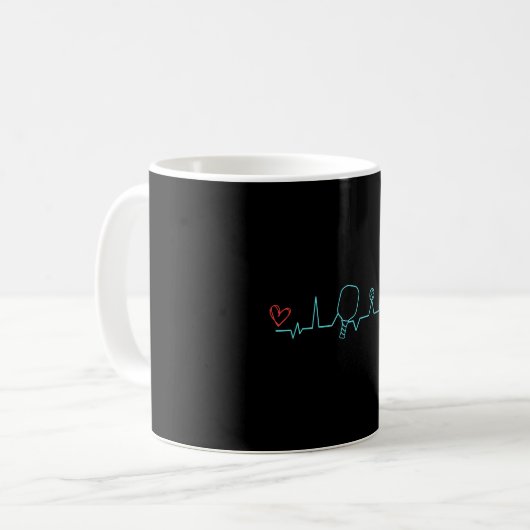 Liebe Pickleball Kaffeetasse (Vorderseite Links)