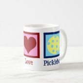 Liebe Pickleball Kaffeetasse (VorderseiteRechts)