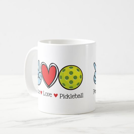 Liebe Pickleball Kaffeezubereitung Tasse (Vorderseite Links)